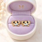 Paire de boucles d'oreilles Axolotl Opale dans son coffret cadeau